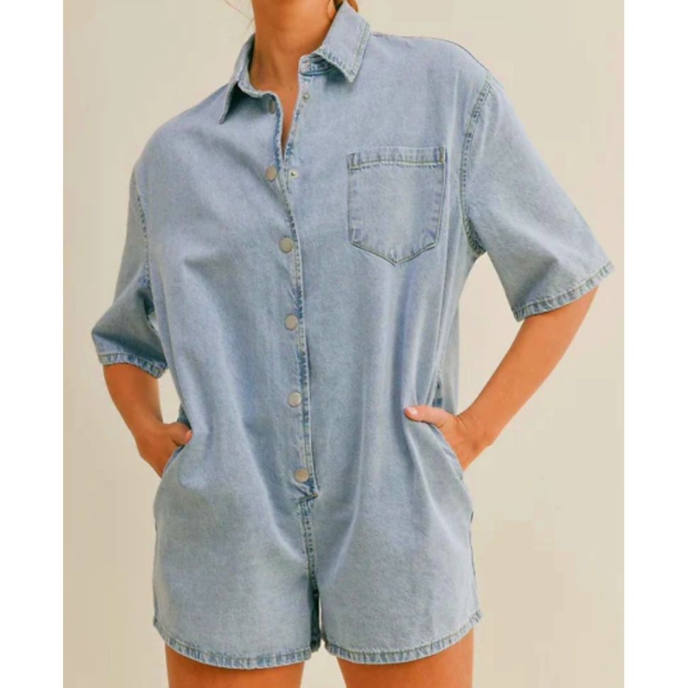 Miss Fabulous Denim Romper