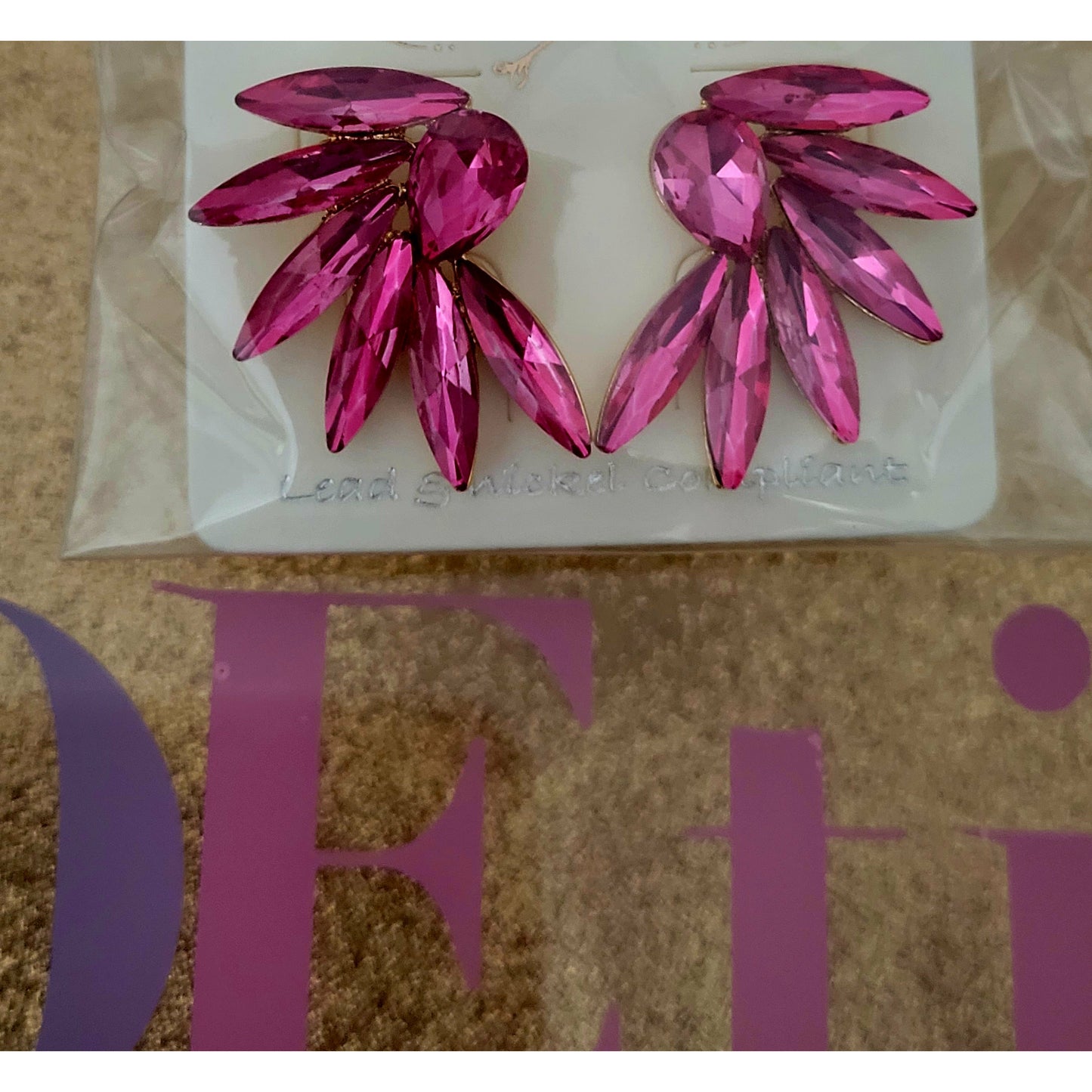 Peacock Pink Earrings